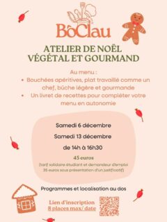 Les ateliers de Noël reviennent !

Je vous propose 2 dates pour expérimenter 4 recettes et repartir avec plein d'autres idées consignées dans un petit livret, ainsi qu'un pot de faux gras pour prouver à tous les septiques que l'on peut retrouver le plaisir du foie gras sans toute la violence qui se cache derrière 😉

Je vous ai mis les photos de l'atelier de l'année dernière (merci @ambre_prt d'avoir su capter les bonnes vibes qui flottaient 📸) . C'était la première édition et ça a été un succès 😊 une journée joyeuse, des cuisinier.e.s conquis.es ❤️ (un grand merci à @love_fruits_and_veggies qui nous avaient accueillis 🙏)

J'avais pris la peine à l'époque de faire un questionnaire de satisfaction, celui-ci m'a permis de vous proposer ce nouveau format en intégrant tous les supers conseils qui m'avaient été fait pour rendre ces ateliers encore plus chouettes !

Hâte de vous rencontrer pour vous partager tout ça ❤️
Et cette année les 2 lieux sont accessibles en transports en commun 😉
@lecausetoujours en plein centre ville de Valence 
Espace Confluence sur la fameuse place Jacquemart de Romans sur Isère 

#atelierdenoel #valenceromanstourisme #menudenoël #noelvegan