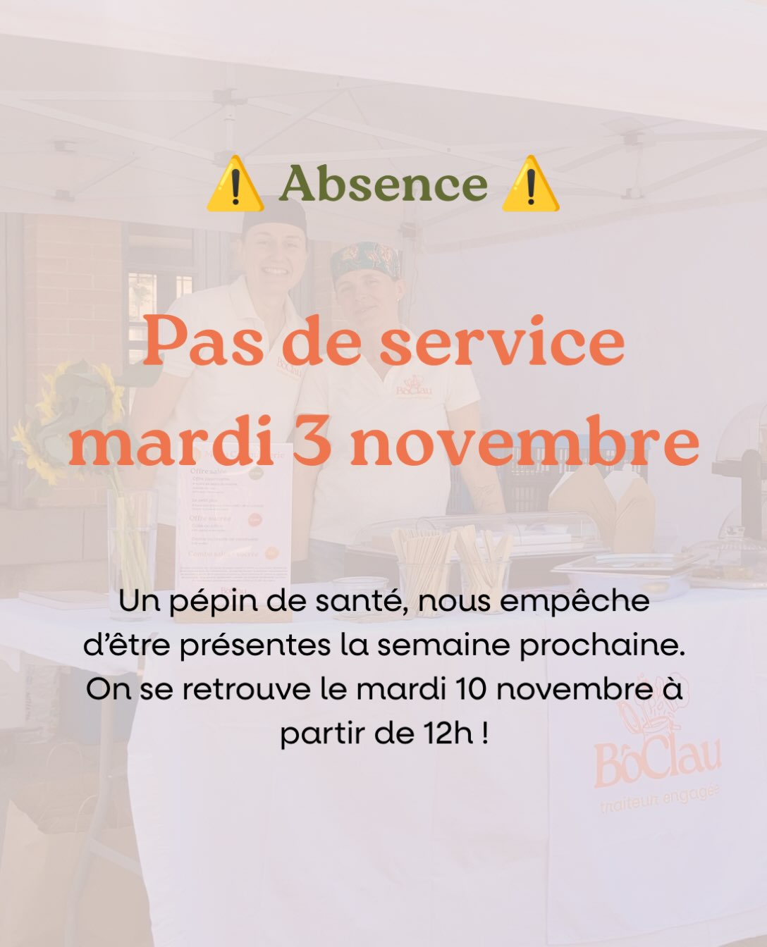 On prolonge d’une semaine notre absence à la Cartoucherie, on se retrouve en pleine forme le mardi 10 novembre 💪🏻

#cartoucherie #traiteur #vegetal #vegetarian #local